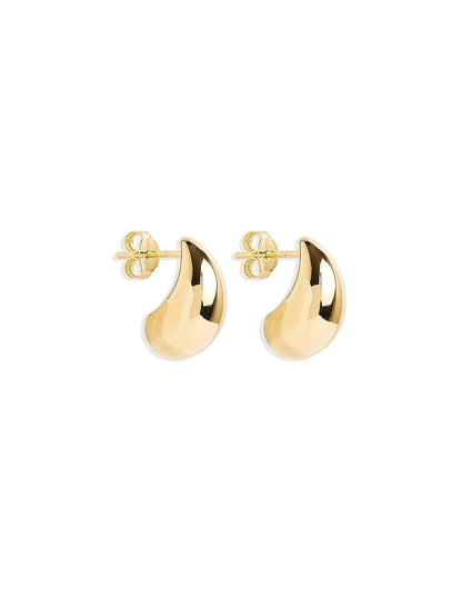 Pendientes de gota dorados Mato™ de Rose & Oliver, con diseño elegante de pendientes de argolla en oro.
