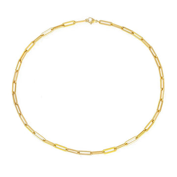 Colar dourado elegante Archen™ de 42cm, feito pela Rose & Oliver, com corrente fina e design sofisticado.