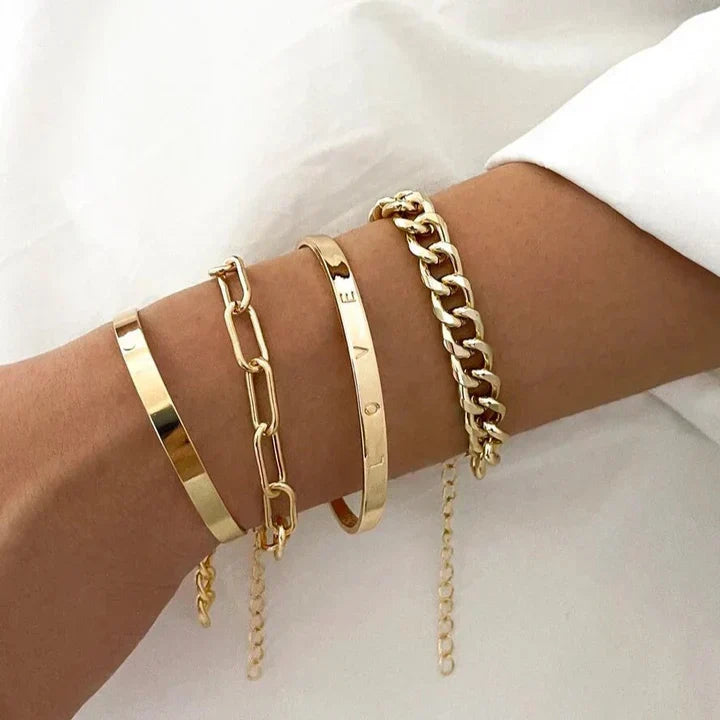 Elan Mercer Armband-Set aus Weißgold von Rose & Oliver, mit eleganten Details und edler Verarbeitung.